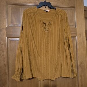 NWT- Knox Rose Mustard Long Sleeve Top